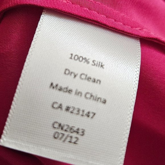 Talbot's 100% Silk Fuchsia Pink Tank Top L Size 12 - Picture 9 of 9